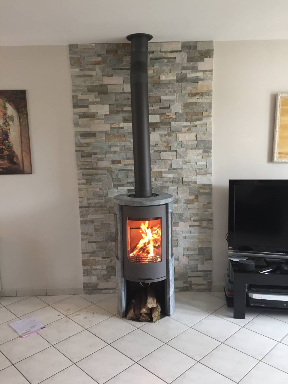 INSTALLATION HEAT CHEMINEES  POELE A BOIS CONTURA PIERRE OLLAIRE MANDRES LES ROSES